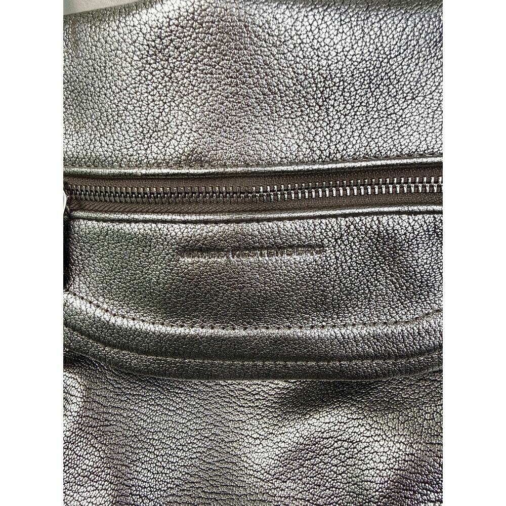 Aimee Kestenberg Fifth Avenue Pewter Pebbled Leather Convertible Shoulder Bag - Picture 3 of 12